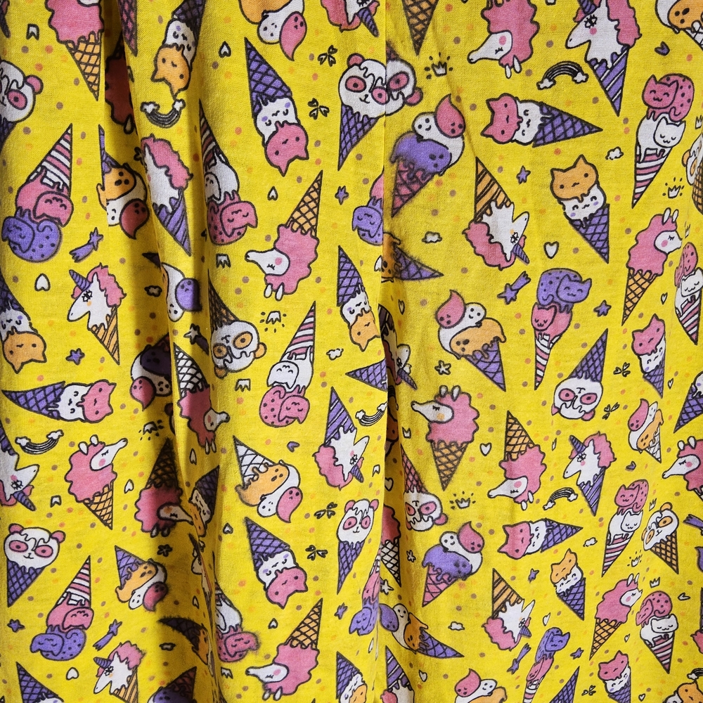 NWOT Size Medium Yellow Patterned Women's Pajama Pants - Picture 6 of 7